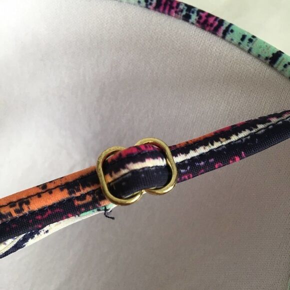 Ninety Six Degrees Tribal Print Push Up Bikini Top Medium Padded Adjustable Swim - Picture 7 of 10